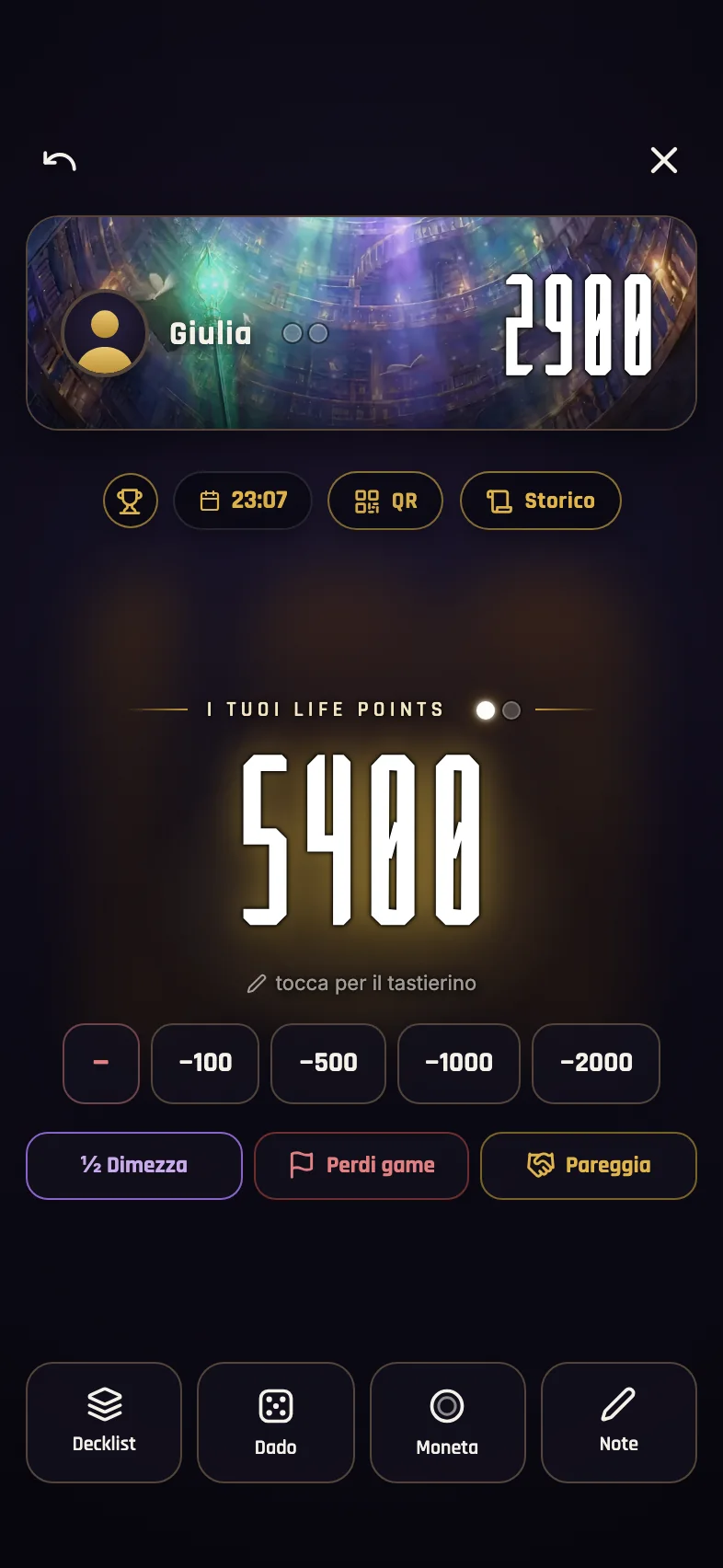 Les Life Points pendant un duel